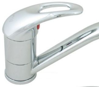 Capri Short Swivel Faucet With Hot and Cold Flick Mixer - Ceramic Disc Valves and Chrome Finish (134238)