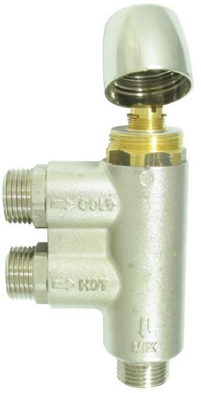 Whale Optional Thermostatic Mixer Valve for Hot Water Systems - Temperature Adjustable with Integral Non Return Valve (136686)