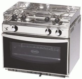 ENO GRAND LARGE 1423 - 2 Burner Marine Range with S/Steel Oven (NO GRILL) - Highly Polished Marine Grade S/S Range with Electronic Ignition (142340)