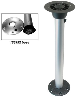 Thread - Lock Removable Table Pedestal - Surface Mount With Alloy Base - 685mm High - 60mm OD (183192)