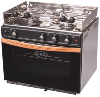 ENO ALLURE GASCOGNE 1833 - 3 Burner Marine Range with S/S Oven and Grill - Highly Polished Marine Grade S/S Range with Electronic Ignition (183341)