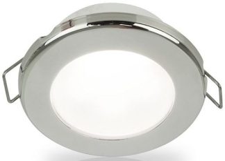 Hella EuroLED 75 Series Downlights - 12Volt White Light with Stainless Steel Rim - Spring Clip Mount - Interior or Exterior - Completely Sealed - Dimmable - 5 Year Warranty (2JA958110521)