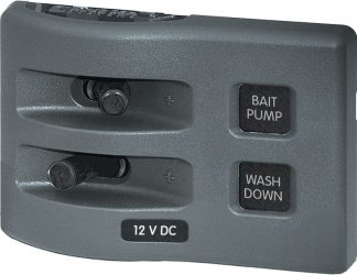 Blue Sea WeatherDeck 2 Switch Only Waterproof Panel - 12V or 24V - Vertical or Horizontal Mount - No Fuse - No Backlighting (BS4303B)
