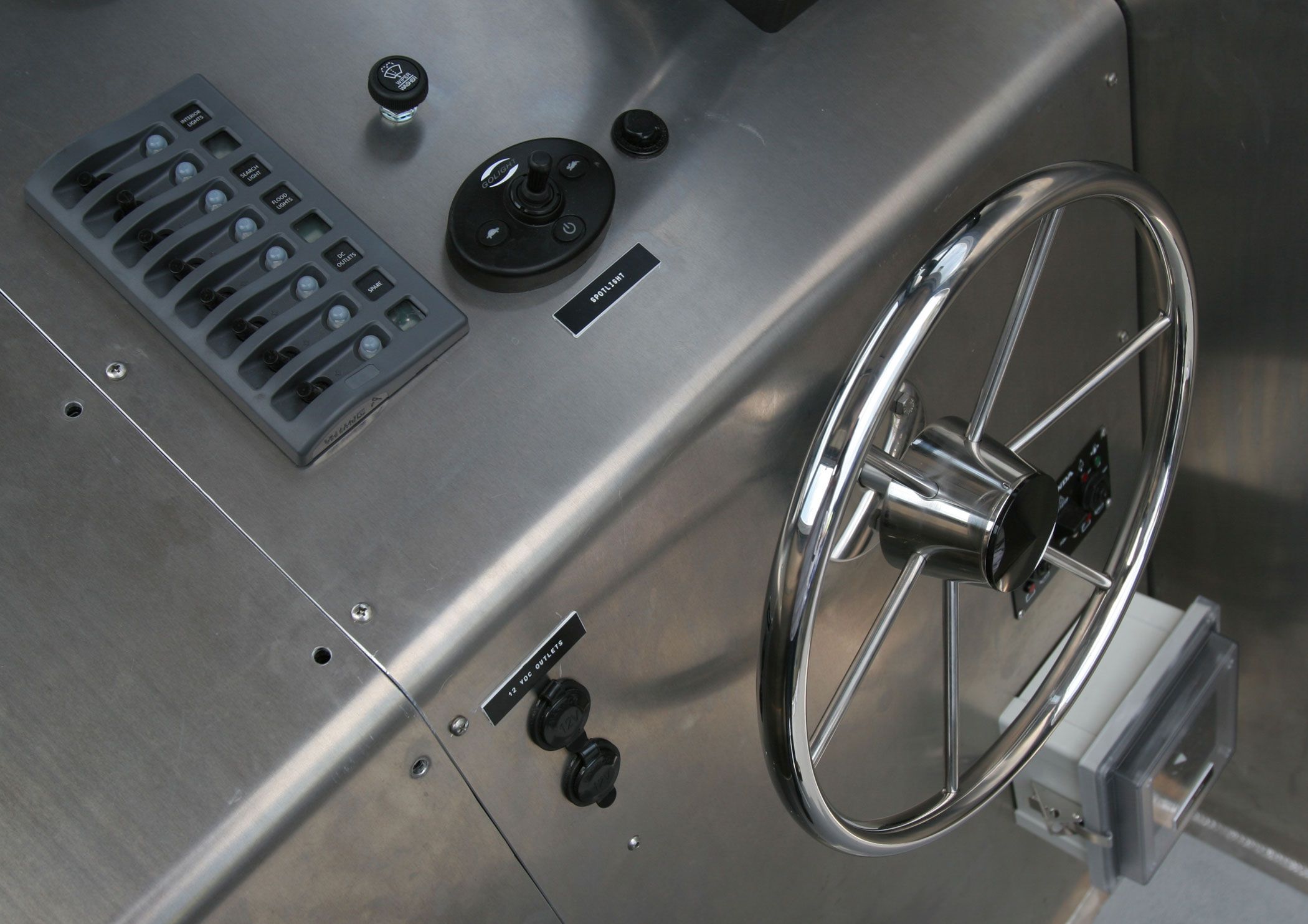 Blue Sea WeatherDeck 6 Switch Waterproof Circuit Breaker Panel - 12V and 24V - Vertical or Horizontal Mount - 12V or 24V Backlighting (BS4376B) - Image 2