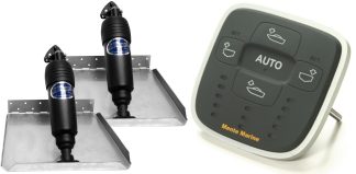 Bennett BOLT Electric Trim Tab Kit - Complete Kit with Mente Marine Attitude Control System and 12 x 12 Inch Tabs - LED Indicators, Auto Adaptive to Conditions and Roll-Pitch Control - Suits Most Trailerboats 20'-25' - 12 Volt (499/BOLT1212ED/ACSRP)