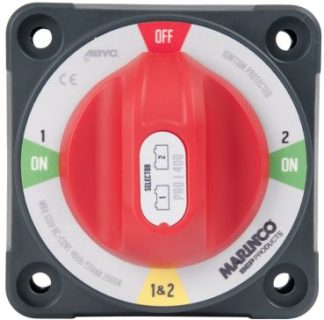 BEP Pro Installer 400A Battery Selector Switch (1/2/Both/Off) - Standrad Mount - 400A Continuous - 600A Intermittent - 1500A Cranking - 114086 (SUR 771-S)