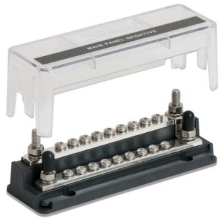BEP Pro Installer Z Bus Bar - 10 WAY (2 x 200A) - 4 x 6mm (1/4") Studs - 10 x 4mm (5/32") Terminals - 50VDC (SUR 777-Z10W-200)