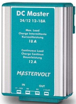 Mastervolt DC to DC Converter - DC Master 24/12-12A - Non Isolated Battery Converter - 20-32VDC Input - 13.6VDC Output @ 12A - 110498 (SUR 81400300)