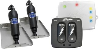 Bennett BOLT Electric Trim Tab Kit - Complete Kit with Bolt Control Switch and Auto Retract - 9 x 12 Inch Tabs - Suits Most Trailerboats 15'-20' - 12 Volt (499/BOLT912ED/BCN6000)