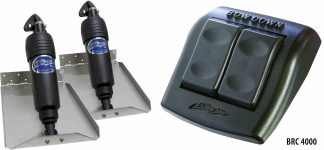 Bennett BOLT Electric Trim Tab Kit - Complete Kit with Bolt Euro Rocker Control Switch - 9 x 12 Inch Tabs - Suits Most Trailerboats 15'-20' - 12 Volt (499/BOLT912ED/BRC4000)
