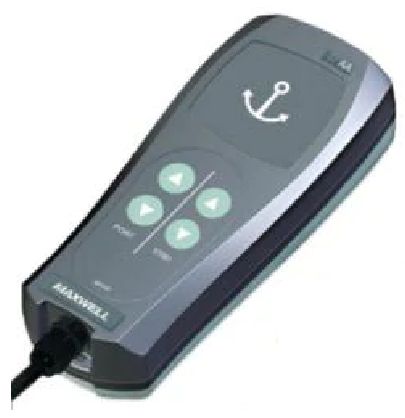 Auto Anchor AA342 Hand Held Dual Windlass Control - 4 Button Wired Remote, 4m of Spiral Cable, Plug and Socket (AA342)