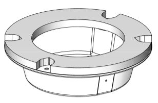 Seaview Satdome Adaptor Mount - Low Profile - Suits KVH TV3 (AMA-16)