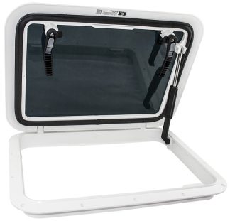 Bomar Gray 900 Series Hatch - WHITE - Cutout 241 x 241 (BG910-2100-IO)