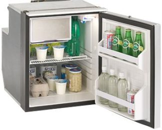 Isotherm Cruise Elegance CR65EL - 65L Marine and RV Fridge/Freezer - 12 or 24 Volt - Right or Left Hand Opening Silver Door - Central Handle - 381669 (EL65SDC)