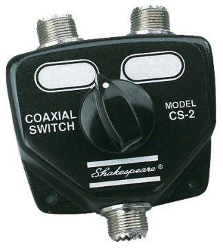 Shakespeare Manual Coaxial Switch - Use Two Radios with One VHF Aerial or Two VHF Antennas with One Radio (SP-CS2)
