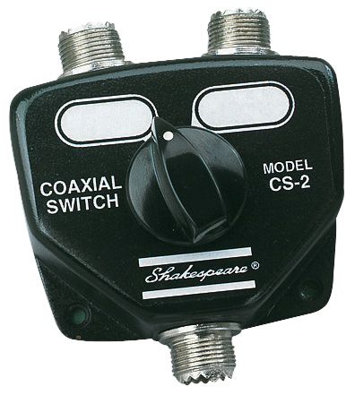 Shakespeare Manual Coaxial Switch - Use Two Radios with One VHF Aerial or Two VHF Antennas with One Radio (SP-CS2)