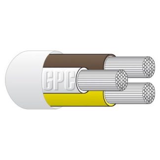 4mm Three Core - Twin Sheathed - Tinned Cable - 50m Roll (SUR TRI MTS32603-WH-50)