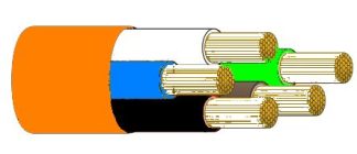 Tricab Marine 5 Core 6mm Tinned ORANGE Flexible Rubber Cable (Brown, Blue, Earth) - Suits 240V AC Shorepower Leads - Sold per mtr or 100m Spool (TRI 5C6OR)