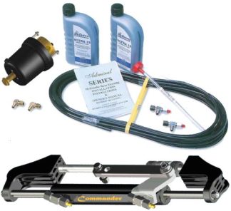 Hydrive Commander Complete Outboard Steering Kit Bullhorn Mount Suits Most Single Honda Outboards up to 200hp & Dual Counter Rotating Outboards up to 400HP (COMKIT1-H)
