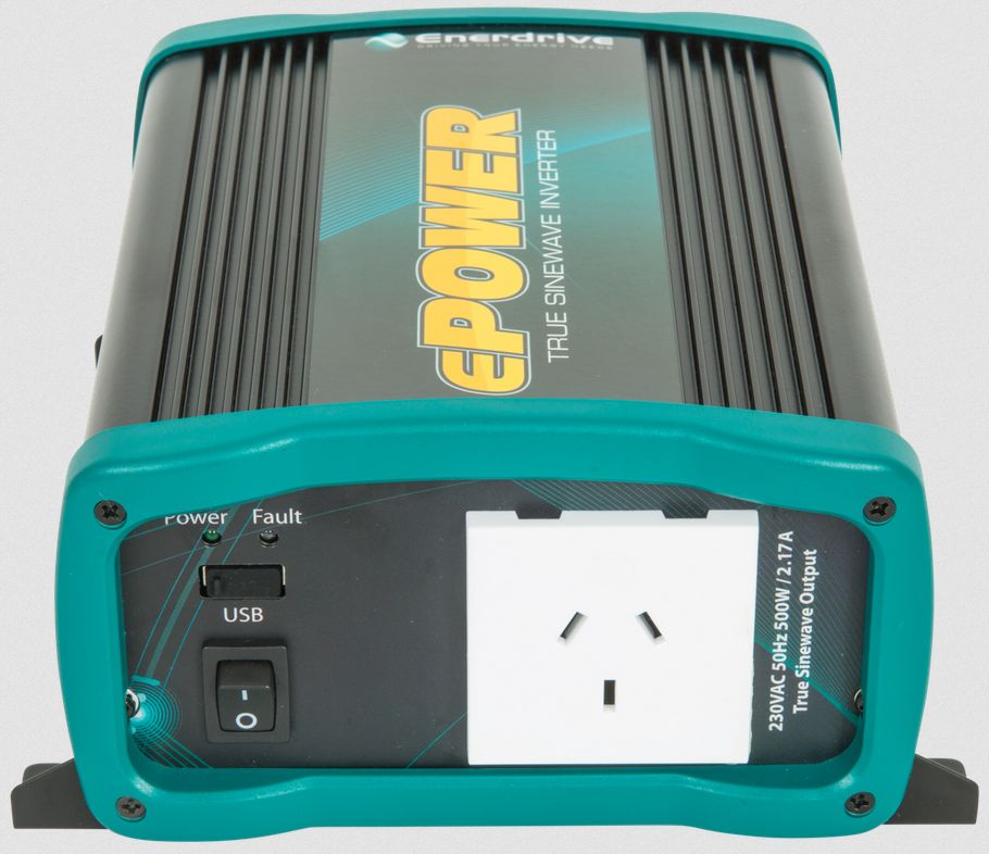 Enerdrive ePower 500W 24V True Sine-Wave Inverter - 24V DC to 240V AC - 500 Watt (EN1105S-24)
