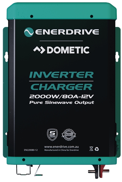 Enerdrive Inverter Charger Combi - 12 Volt to 240V True Sine Wave Inverter (2000W) with 80 Amp Battery Charger with Auto Transfer Switch (EN220080-12)