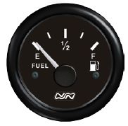 FUEL Tank Gauge Only - 12V or 24V Systems - Suits  150-400mm Sender Lengths - Nuova Rade (RWB8930)