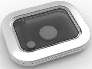 Goiot Opal Hatch Size T03 - 231 x 176mm Cut Out - Silver Anodised with Gray Acrylic Lens and Telescopic Stay (116021)