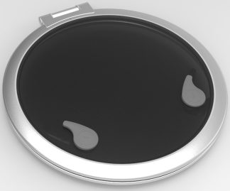 Goiot Opal Hatch Size T22 - Dia 518mm Cut Out - Silver Anodised with Gray Acrylic Lens and Telescopic Stay (116035)