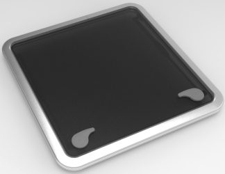 Goiot Opal Hatch Size T60 - 507 x 507mm Cut Out - Silver Anodised with Gray Acrylic Lens and Telescopic Stay (116030)