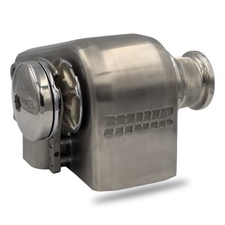 Muir Compact LYNX HC650 Horizontal Anchor Winch with Capstan - 12V 400W Motor - Suits 6mm SL Chain and 12mm Rope - Brushed Stainless Steel Housing (F061250)