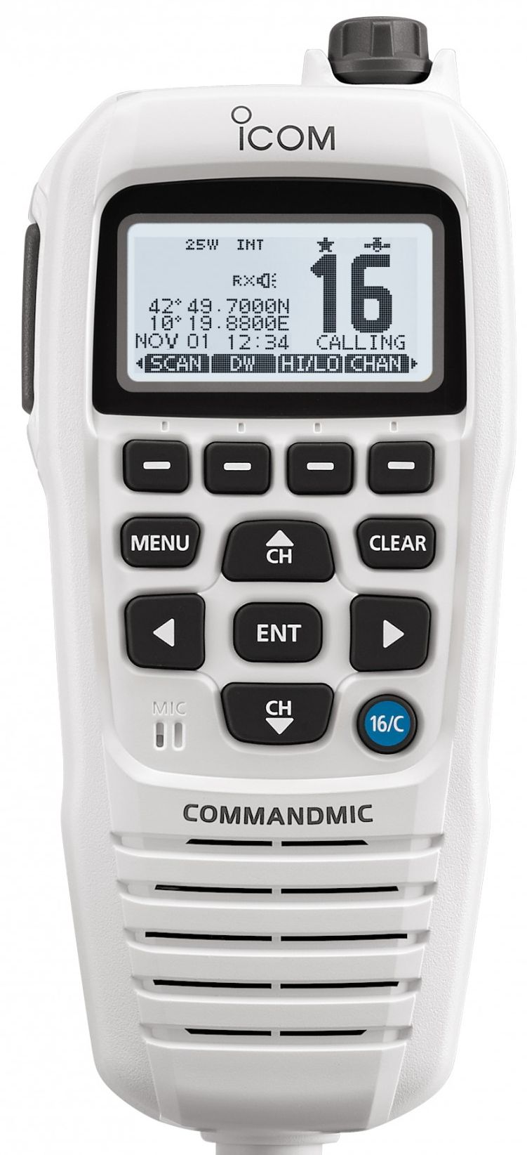 ICOM HM195GW CommandMIC WHITE - Complete Remote Control Option - Suits Selected ICOM VHF Radios Only (HM195GW)