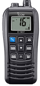 ICOM IC-M37E Marine Hand Held VHF Radio - 5W Float'n Flash - Large Keys and Easy Grip - 12 Hrs Battery Life - Rechargeable Li-Ion Battery (IC-M37E)