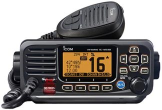 ICOM IC-M330GE-B Marine VHF Radio - BLACK - DSC, Waterproof Transceiver - NMEA0183 - Built-In GPS (IC-M330GE-B)