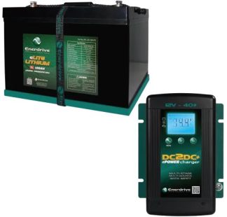 Enerdrive ePOWER 12V 100Ah eLITE Lithium Battery - Inc 40A DC2DC Charger and MPPT Solar Controller (K-100-10)