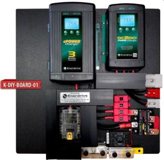 Enerdrive eSYSTEM DIY Installation KIT - Incl. 40A AC Charger, 40A DC Charger, MPPT Solar Charger and ePRO Battery Monitor (K-DIY-Board-01)