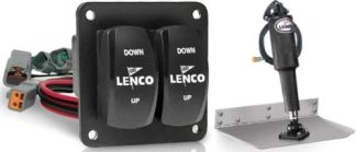 Lenco Electric Trim Tab Kit - Complete Kit with Double Rocker Control Switch - 9 x 12 Inch Tabs - Suits Most Boats to 8m - 12 Volt (312752)