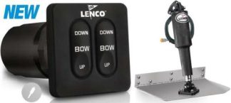 Lenco Electric Trim Tab Kit - Complete Kit Inc Standard Integrated Control Switch - 9 x 12 Inch Tabs - Suits Most Boats to 8m - 12 Volt (312432)