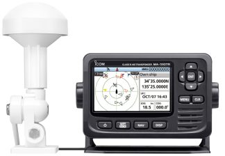 ICOM MA-510TR Marine AIS Transponder - Class B - GPS Receiver (Up to 100 Waypoints + MOB Function) - IPX7 - NMEA0183/2000 (MA-510TR)