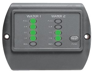 BEP Marinco Contour Matrix LED Tank Gauge - Suits 2 Tanks (Incl 1 x Sender) - Freshwater or Grey Water (113398)