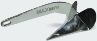 Maxwell MaxSET 20kg (44lb) Stainless Steel (AISI316) Anchor - Suits Boats 8-12m - High Polish Finish (P105058)