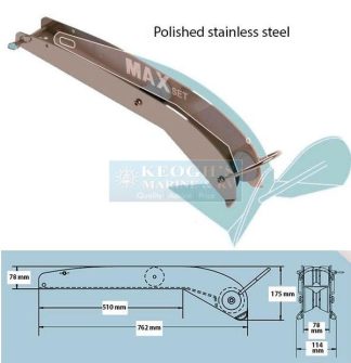 Maxwell MAXSET Bow Roller - Polished - Fits Maxset Anchor 20 kg (P105081)