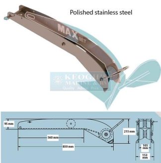 Maxwell MAXSET Bow Roller - Polished - Fits Maxset Anchor 25-30-40 kg (P105083)