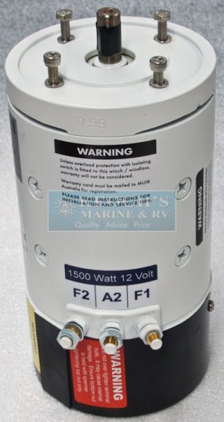 MUIR Anchor Winch Replacement Motor - 12V - 1500W (now 1700W) 14mm or 19mm Input Shaft