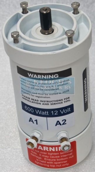 MUIR Anchor Winch Replacement Motor - 12V - 600W (now 800W) 11mm Input Shaft - Suits VR/VRC850