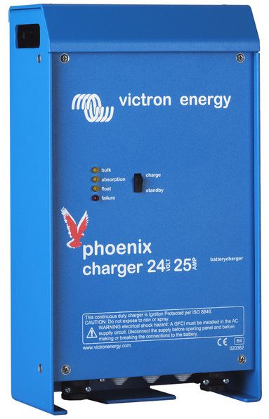 Victron Phoenix Battery Charger - 24V - 25A 4 Stage Charging - 1 x 25A + 1 x 4A Output (PCH024025001)