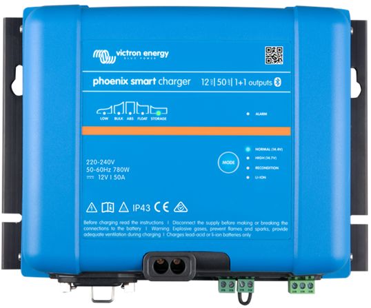 Victron Phoenix Smart IP43 Charger - 24V - 25A - 1+1 Output - Bluetooth Smart Enabled (PSC242551085)
