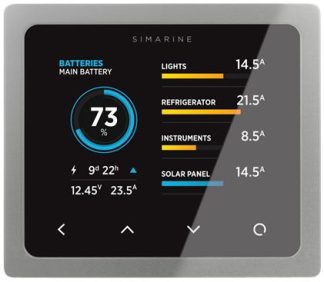 Enerdrive SIMARINE PICO4 - Digital Monitoring System with WiFi - 12/24 Volt Systems - SILVER Bezel Panel Mount (SI-PICO4)