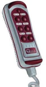 Quick Hand Held Wired Remote Control - 6 Button - Incl. Plug, Socket and 3.5m Coiled Cable - 12V or 24V - HRC 1006 (FPHRC1006000C00)