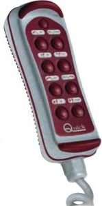 Quick Hand Held Wired Remote Control - 8 Button - Incl. Plug, Socket and 3.5m Coiled Cable - 12V or 24V - HRC 1008 (FPHRC1008000C00)