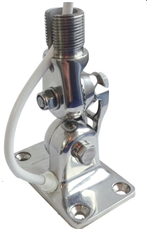 Glomex 4 Way Ratchet Mount - Stainless Steel - With Hole Through Base for Cable - Fast Release Handle RA107SS (1293000)